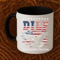 Dilf Damn I Love Freedom Eagle Funny Patriotic 4th Of July Coffee Mug thumb 2