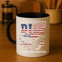 Dilf Damn I Love Freedom Eagle Funny Patriotic 4th Of July Coffee Mug thumb 4