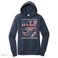 Dilf Damn I Love Freedom Eagle Funny Patriotic 4th Of July Women's Hoodie thumb 0