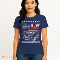 Dilf Damn I Love Freedom Eagle Funny Patriotic 4th Of July Women's T-Shirt thumb 4