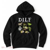 Dilf Damn I Love Frogs Frog Species Graphic Hoodie thumb 0