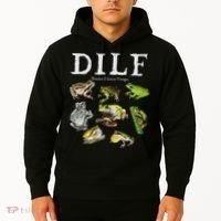 Dilf Damn I Love Frogs Frog Species Graphic Hoodie thumb 2