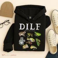 Dilf Damn I Love Frogs Frog Species Graphic Hoodie thumb 4