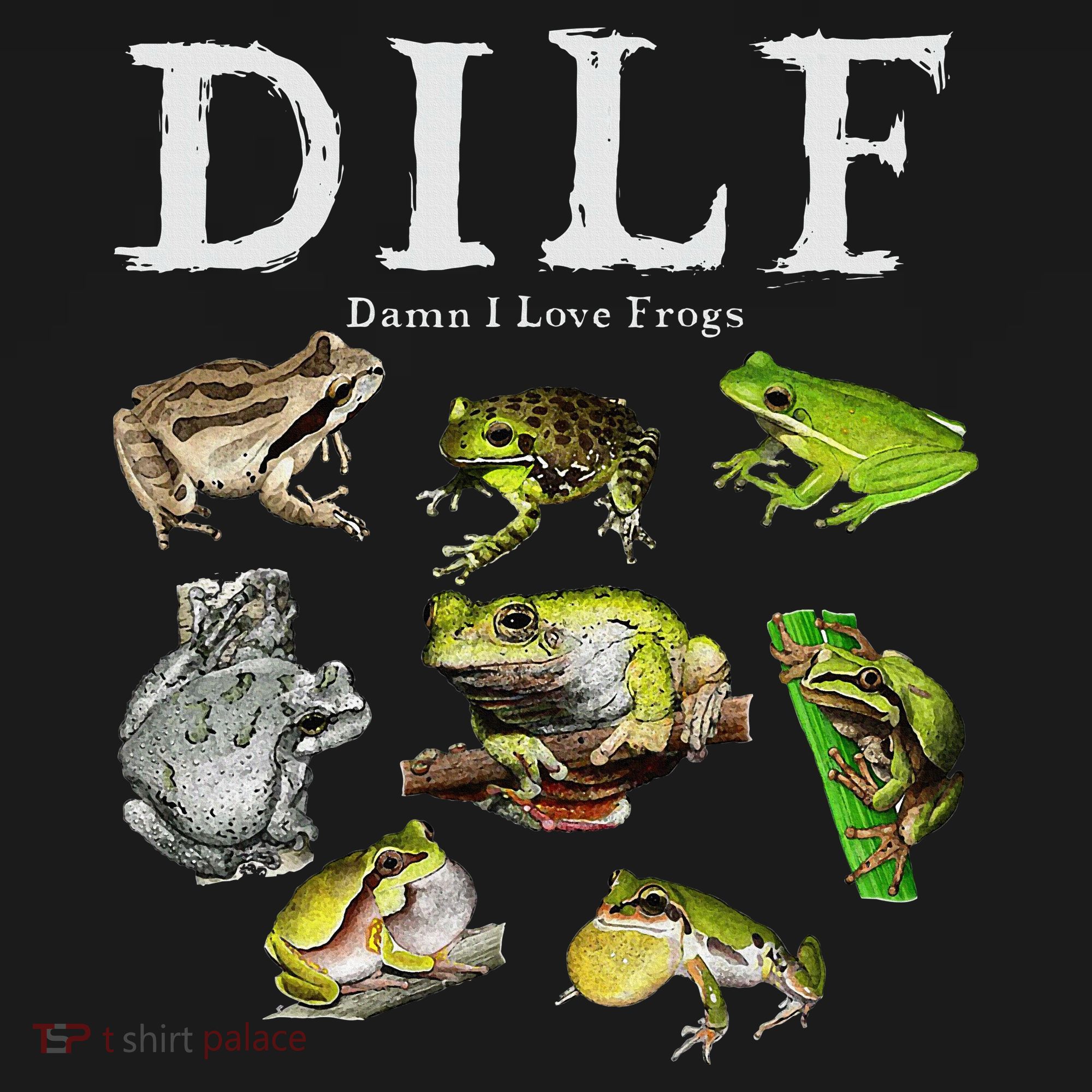 Dilf Damn I Love Frogs Frog Species Graphic Apron