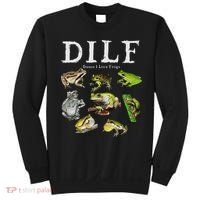 Dilf Damn I Love Frogs Frog Species Graphic Sweatshirt thumb 0