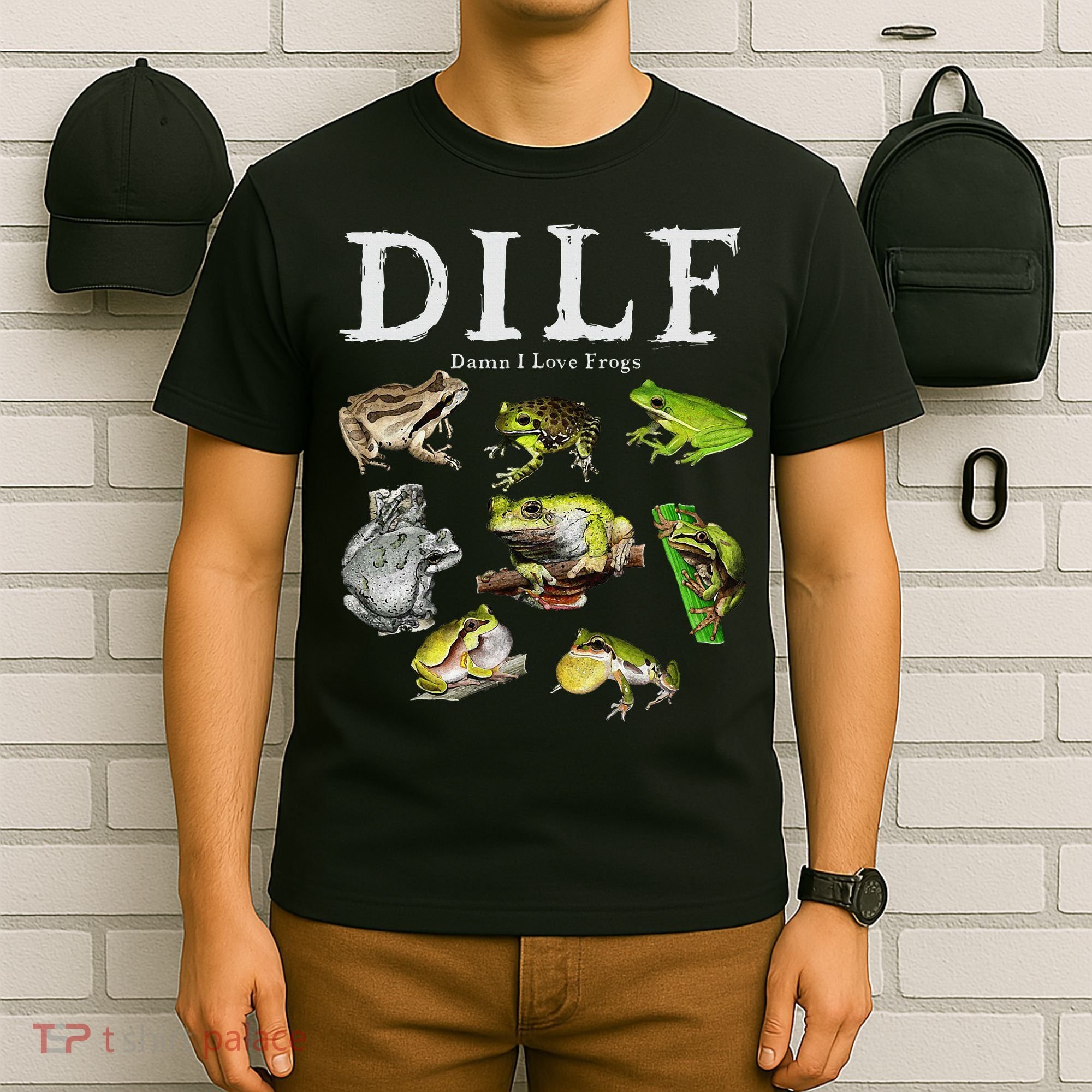 Dilf Damn I Love Frogs Frog Species Graphic T-Shirt