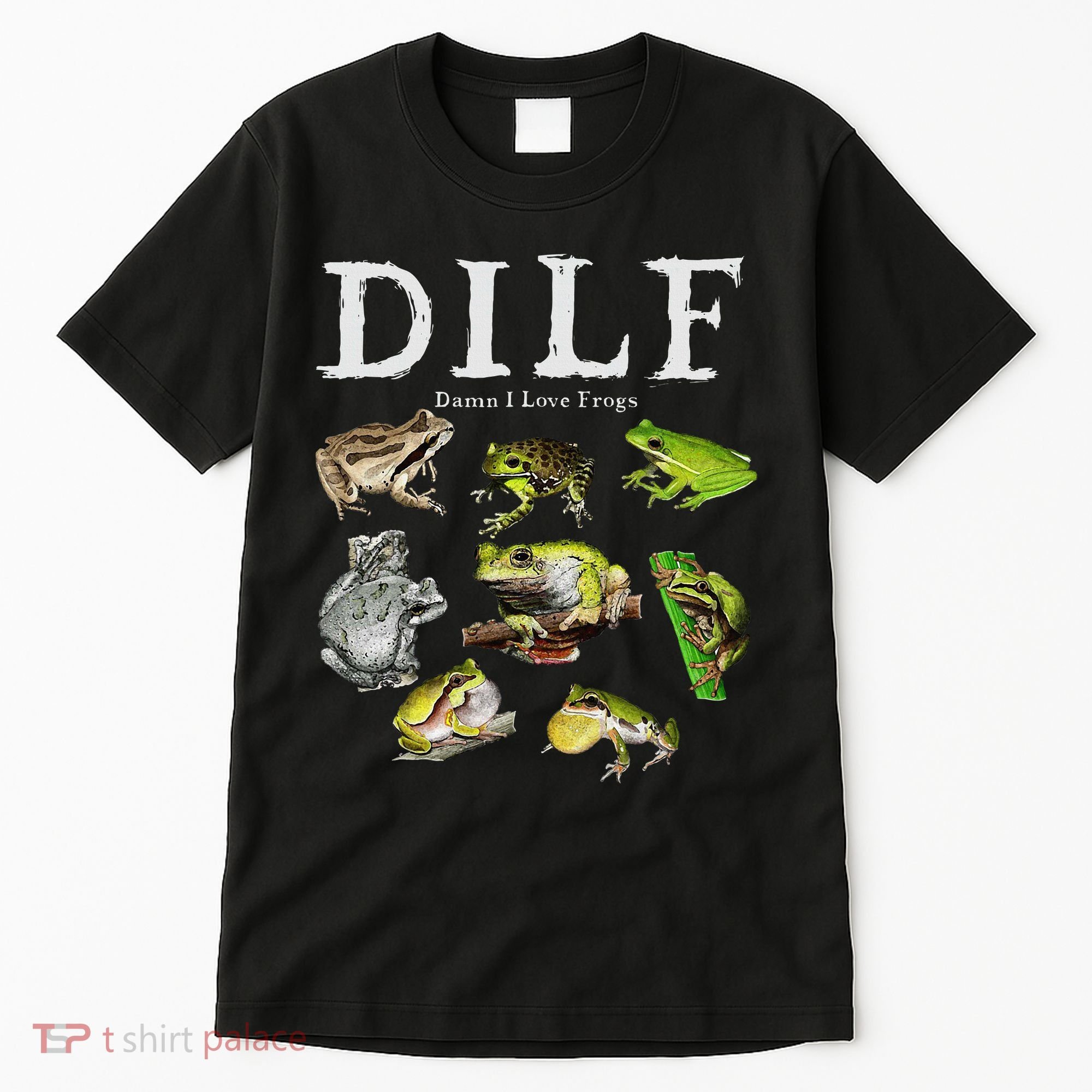 Dilf Damn I Love Frogs Frog Species Graphic Tall T-Shirt