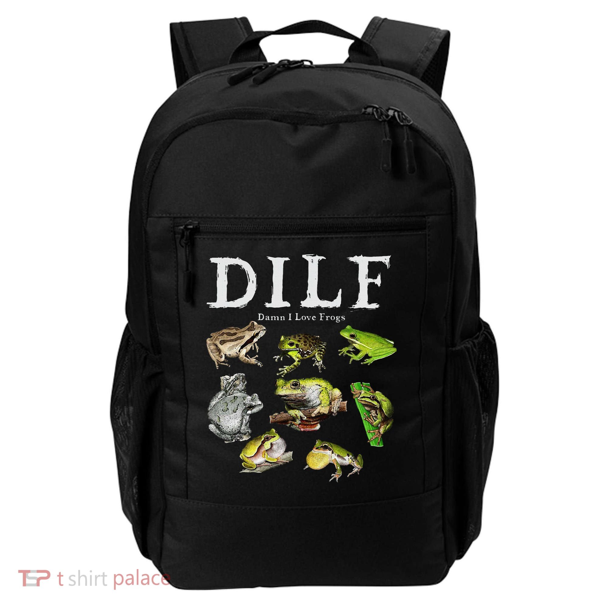Dilf Damn I Love Frogs Frog Species Graphic Backpack