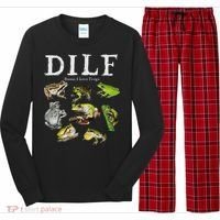Dilf Damn I Love Frogs Frog Species Graphic Long Sleeve Pajama Set thumb 0