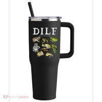 Dilf Damn I Love Frogs Frog Species Graphic 40oz Vacuum Insulated Stainless Steel Travel Tumbler thumb 0