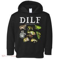 Dilf Damn I Love Frogs Frog Species Graphic Toddler Hoodie thumb 0