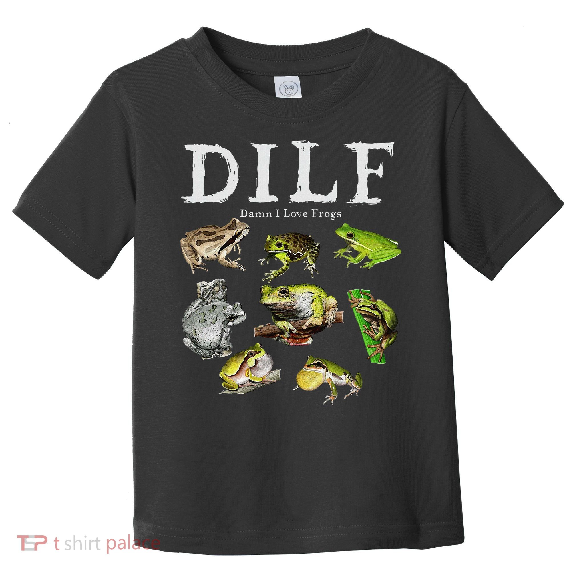 Dilf Damn I Love Frogs Frog Species Graphic Toddler T-Shirt