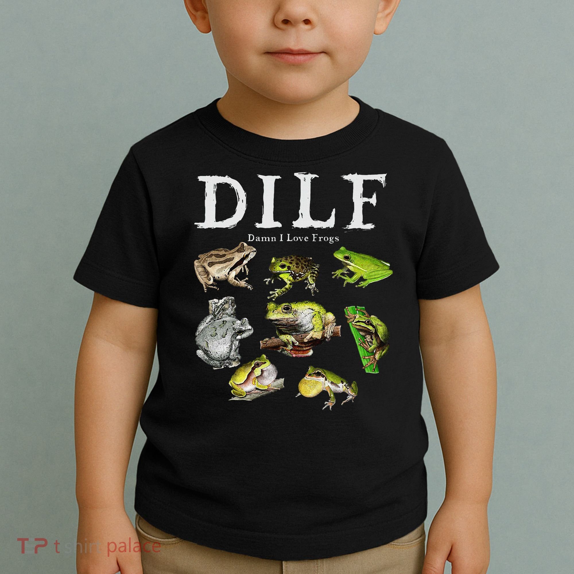 Dilf Damn I Love Frogs Frog Species Graphic Toddler T-Shirt