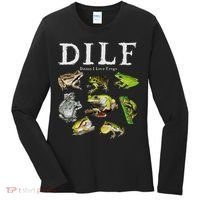 Dilf Damn I Love Frogs Frog Species Graphic Women's Long Sleeve Shirt thumb 0