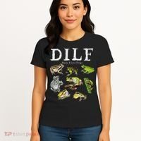 Dilf Damn I Love Frogs Frog Species Graphic Women's T-Shirt thumb 4