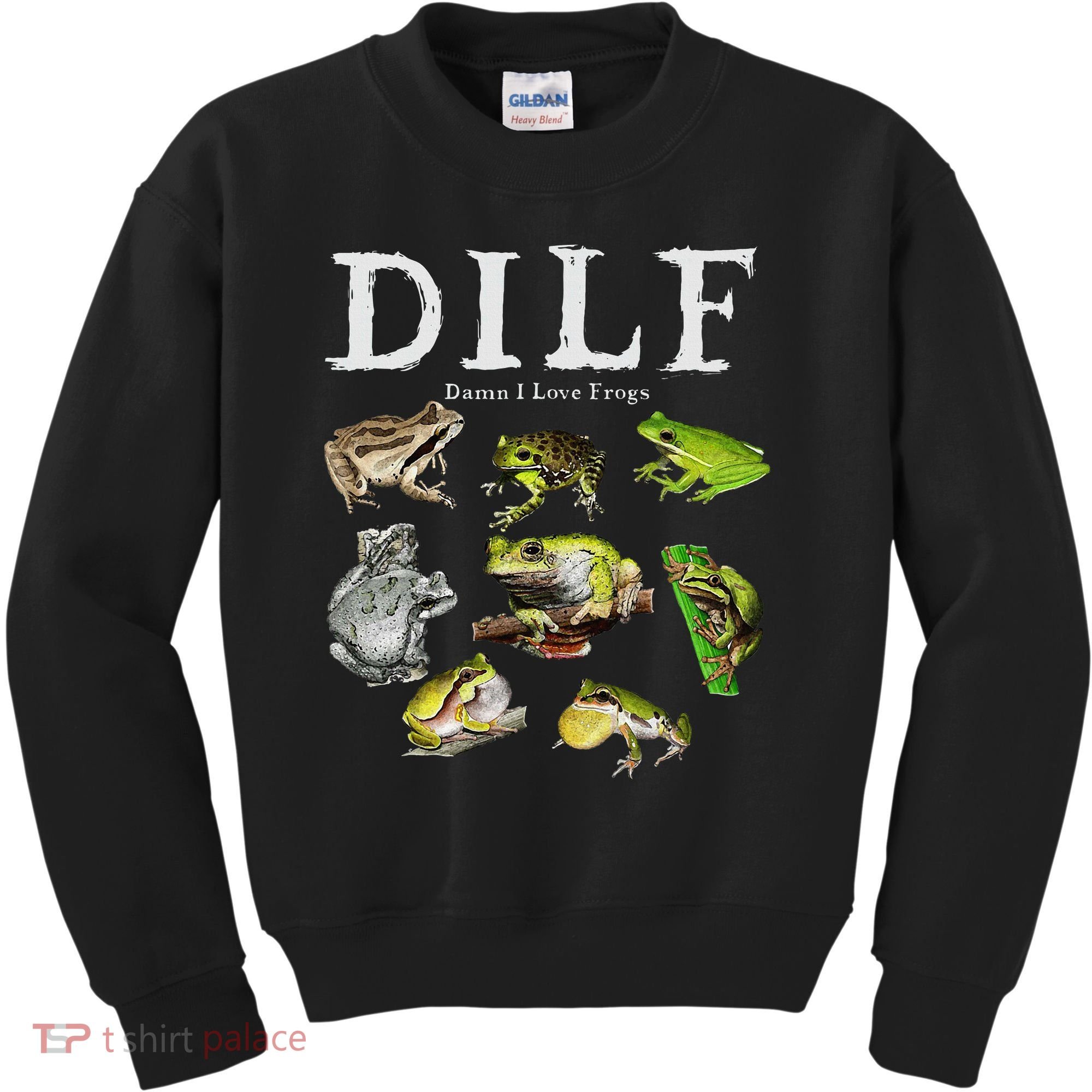 Dilf Damn I Love Frogs Frog Species Graphic Kids Sweatshirt