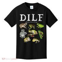 Dilf Damn I Love Frogs Frog Species Graphic Kids T-Shirt thumb 0