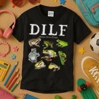 Dilf Damn I Love Frogs Frog Species Graphic Kids T-Shirt thumb 3