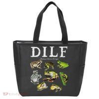 Dilf Damn I Love Frogs Frog Species Graphic Tote Bag thumb 0