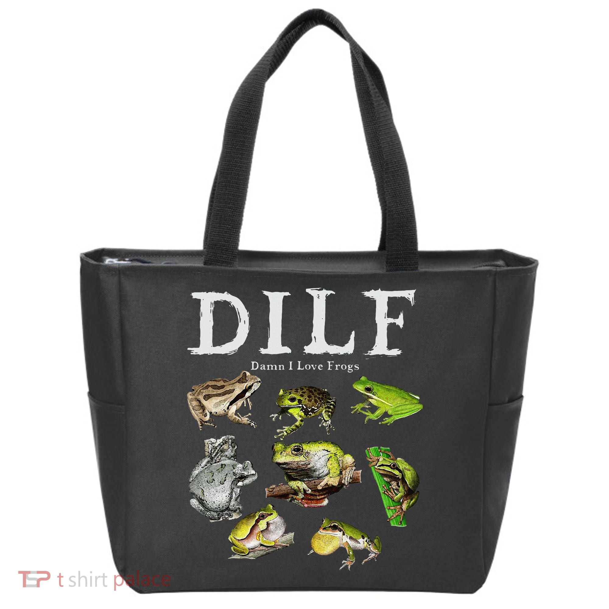 Dilf Damn I Love Frogs Frog Species Graphic Tote Bag