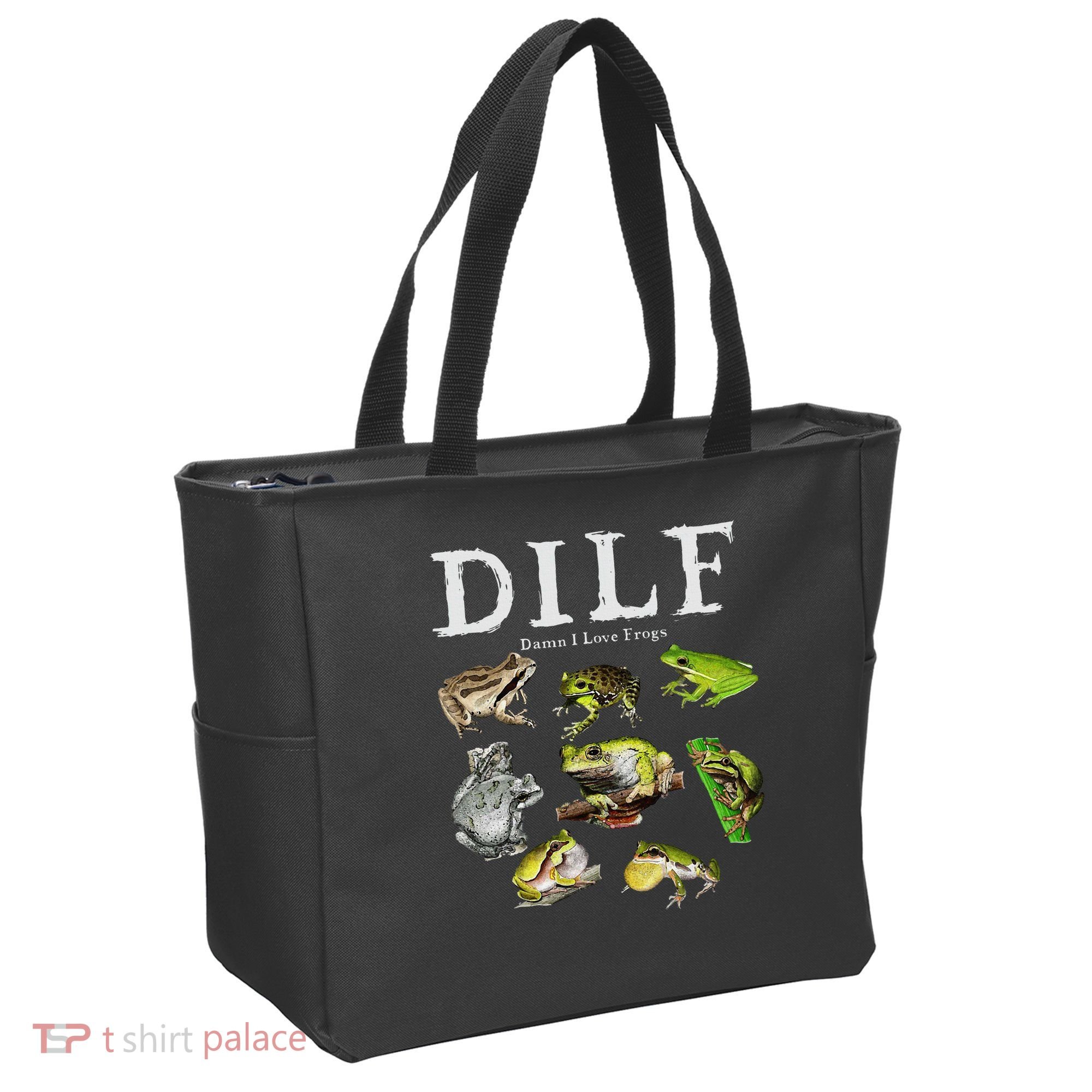 Dilf Damn I Love Frogs Frog Species Graphic Tote Bag