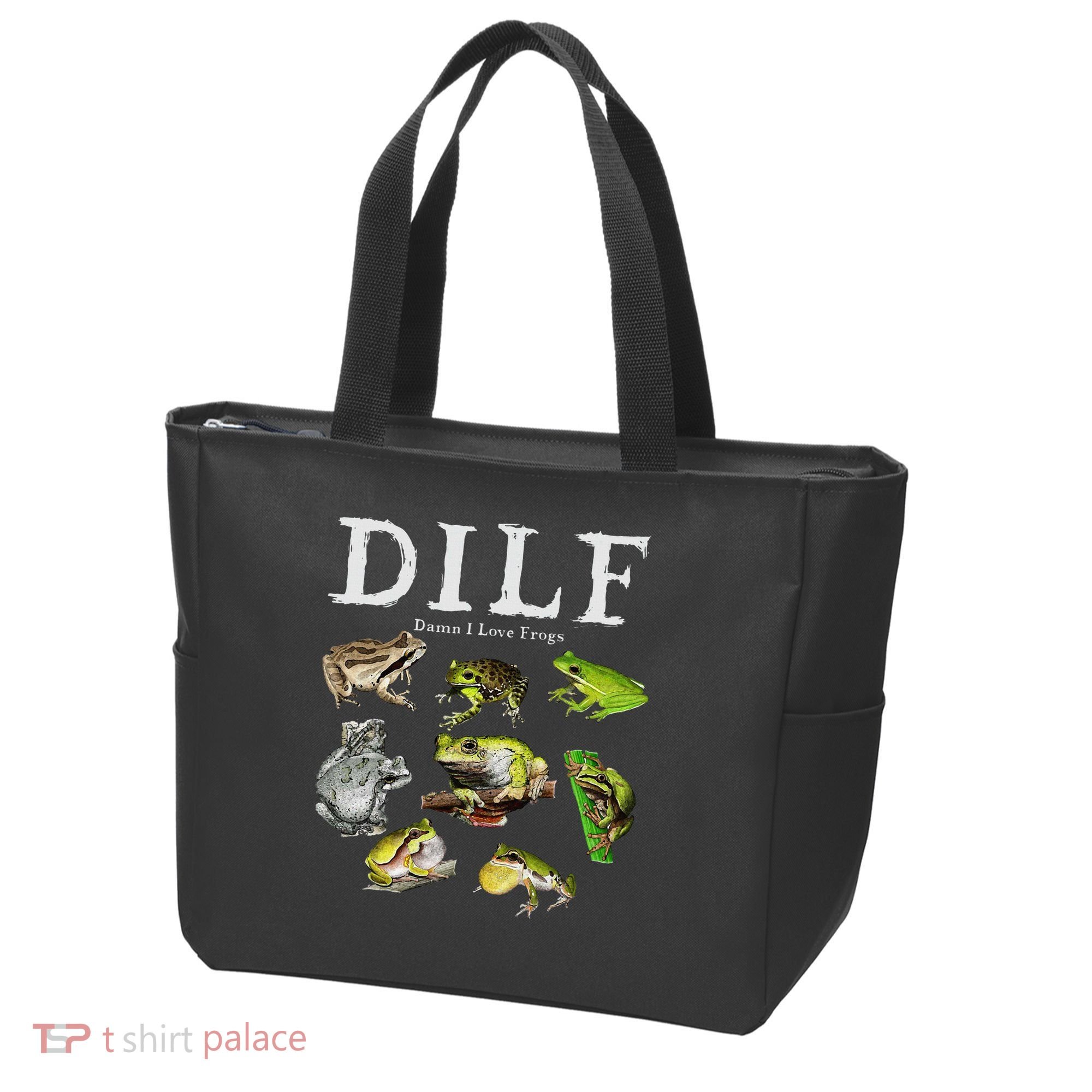 Dilf Damn I Love Frogs Frog Species Graphic Tote Bag