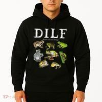 Dilf Damn I Love Frogs Frog Species Graphic Hoodie thumb 2