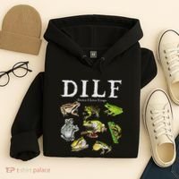 Dilf Damn I Love Frogs Frog Species Graphic Hoodie thumb 4