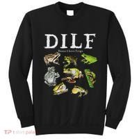 Dilf Damn I Love Frogs Frog Species Graphic Sweatshirt thumb 0