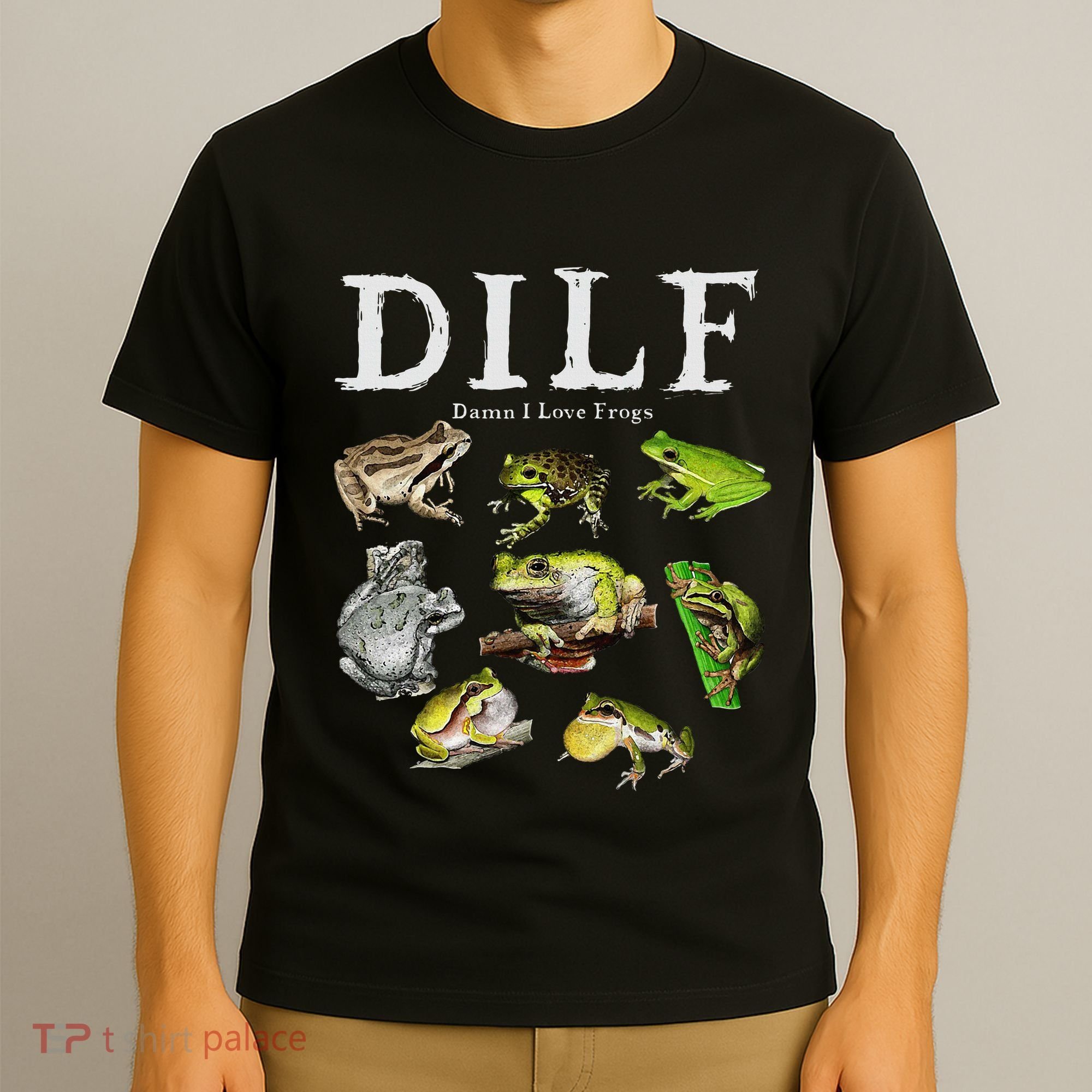 Dilf Damn I Love Frogs Frog Species Graphic T-Shirt