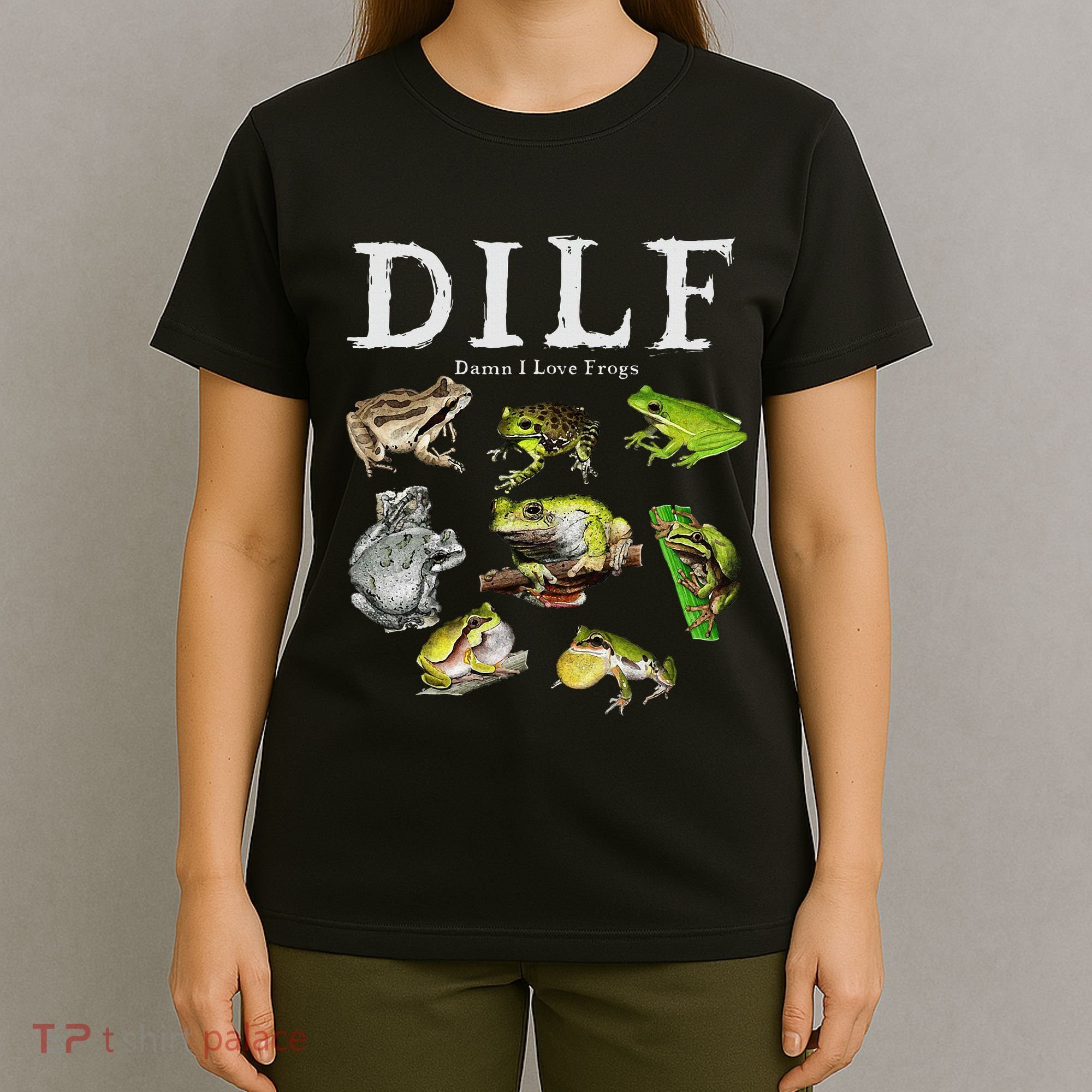 Dilf Damn I Love Frogs Frog Species Graphic T-Shirt
