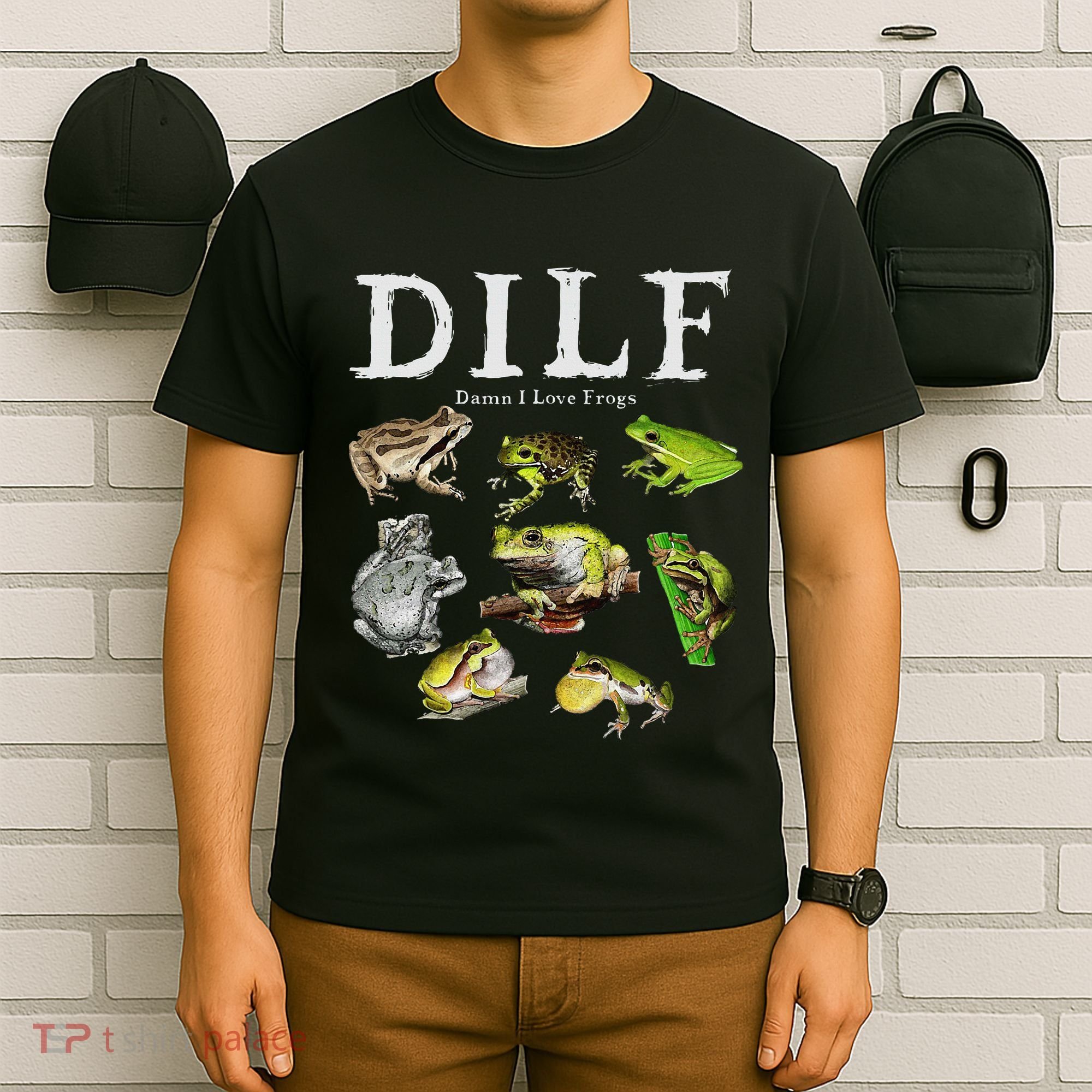 Dilf Damn I Love Frogs Frog Species Graphic T-Shirt
