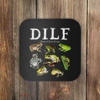 Dilf Damn I Love Frogs Frog Species Graphic Coaster thumb 0