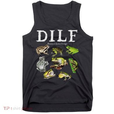 Dilf Damn I Love Frogs Frog Species Graphic Tank Top