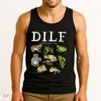 Dilf Damn I Love Frogs Frog Species Graphic Tank Top thumb 3