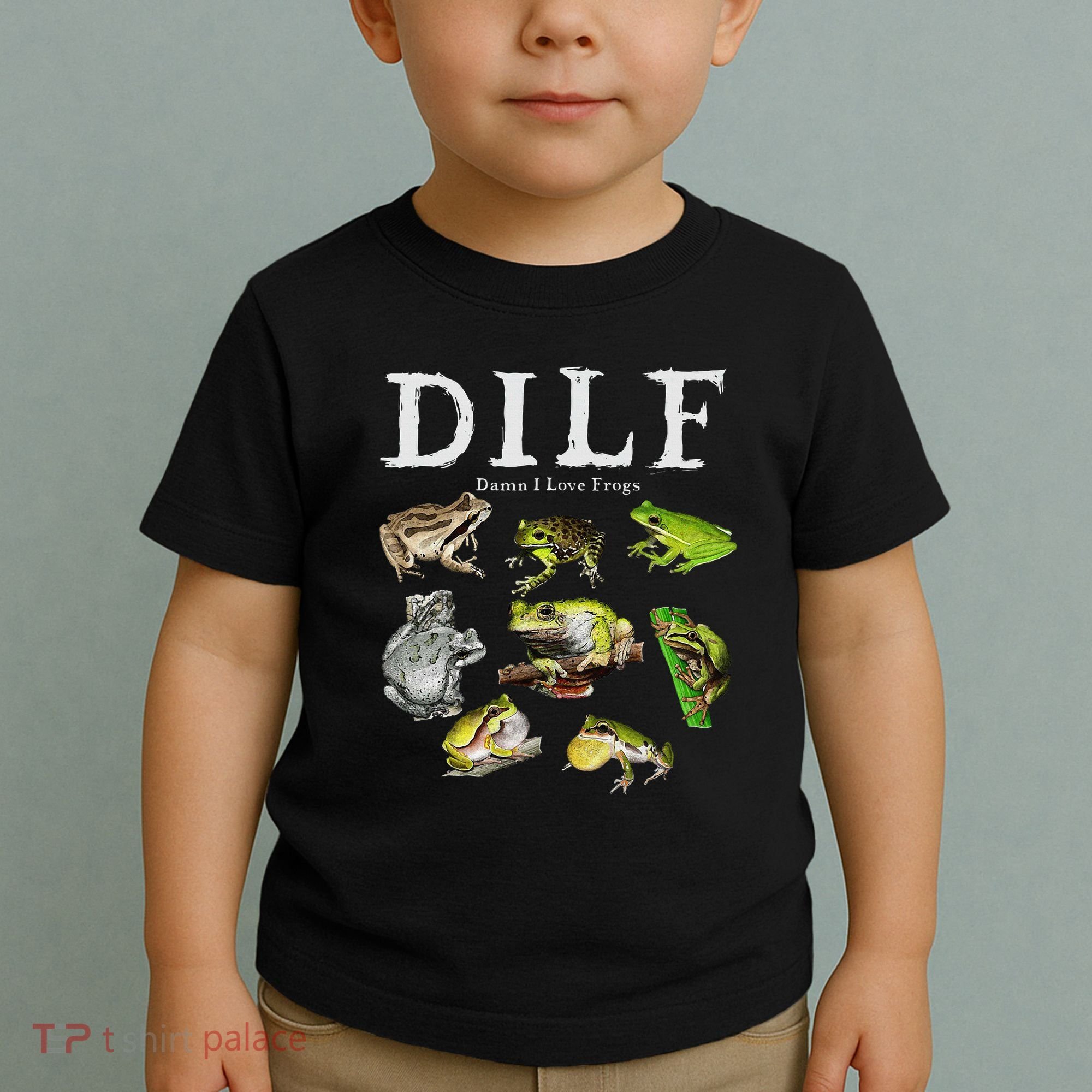 Dilf Damn I Love Frogs Frog Species Graphic Toddler T-Shirt