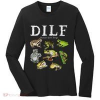Dilf Damn I Love Frogs Frog Species Graphic Women's Long Sleeve Shirt thumb 0