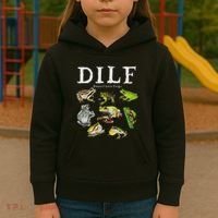 Dilf Damn I Love Frogs Frog Species Graphic Kids Hoodie thumb 3