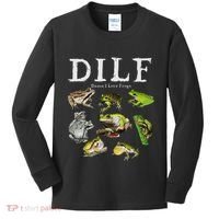Dilf Damn I Love Frogs Frog Species Graphic Kids Long Sleeve Shirt thumb 0