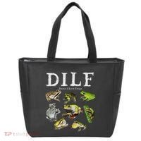 Dilf Damn I Love Frogs Frog Species Graphic Tote Bag thumb 0