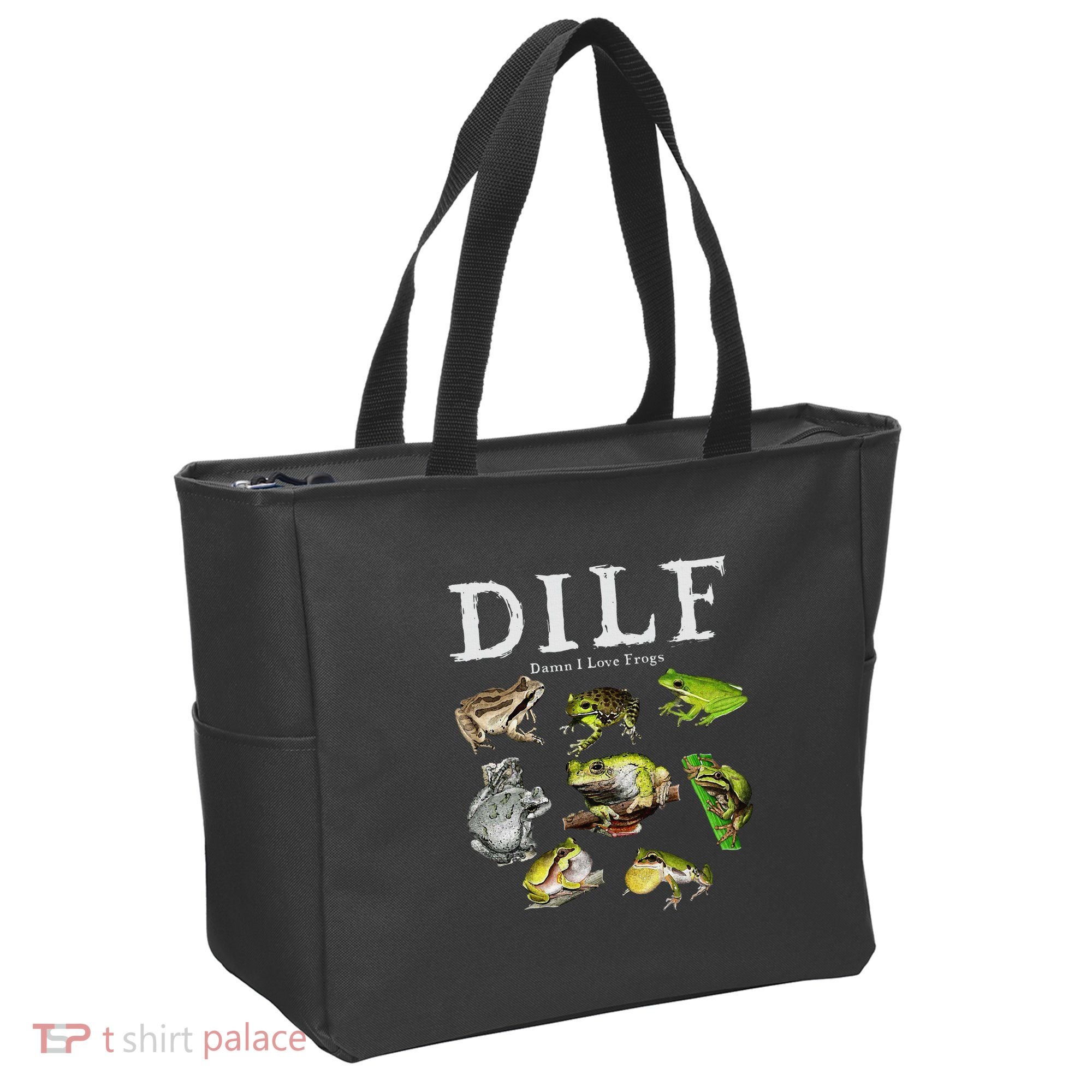 Dilf Damn I Love Frogs Frog Species Graphic Tote Bag