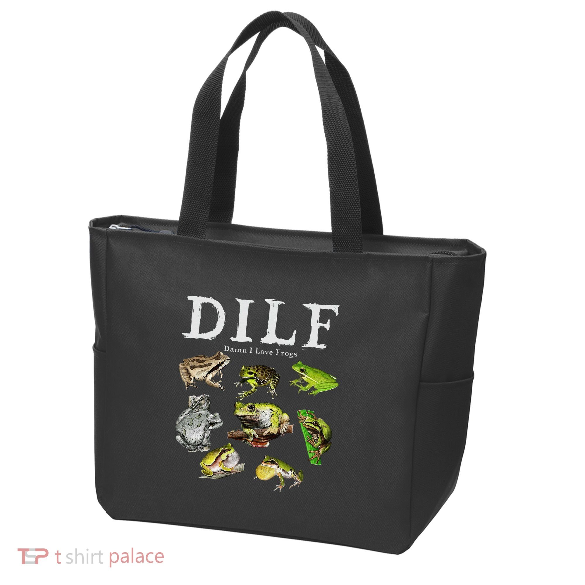 Dilf Damn I Love Frogs Frog Species Graphic Tote Bag