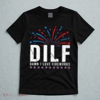 DILF Damn I Love Fireworks Funny Fourth Of July 4th Of July T-Shirt thumb 5