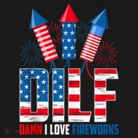 Dilf Damn I Love Fireworks Funny Patriotic America Freedom Polo thumb 3