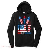 Dilf Damn I Love Fireworks Funny Patriotic America Freedom Women's Hoodie thumb 0
