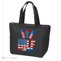 Dilf Damn I Love Fireworks Funny Patriotic America Freedom Tote Bag thumb 3