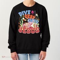 Dive Deep Into Jesus Scuba Vbs 2024 Christian Camp Gift Women's Sweatshirt thumb 0