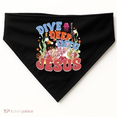 Dive Deep Into Jesus Scuba Vbs 2024 Christian Camp Gift USA-Made Doggie Bandana