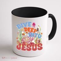 Dive Deep Into Jesus Scuba Vbs 2024 Christian Camp Gift Coffee Mug thumb 1
