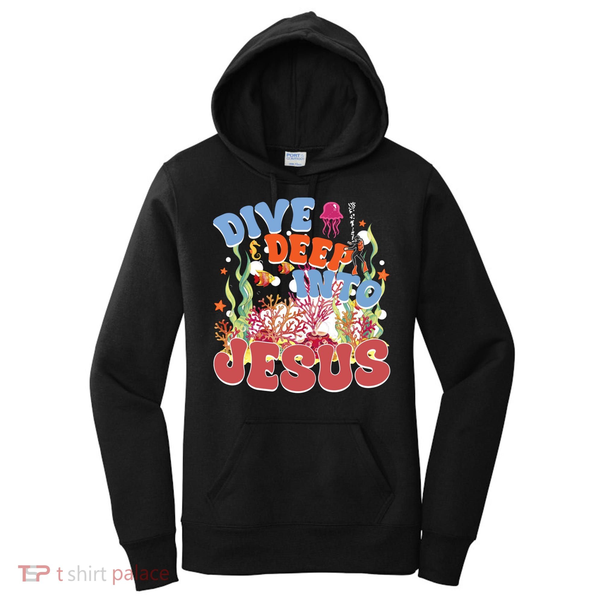 Dive Deep Into Jesus Scuba Vbs 2024 Christian Camp Gift Women's Hoodie